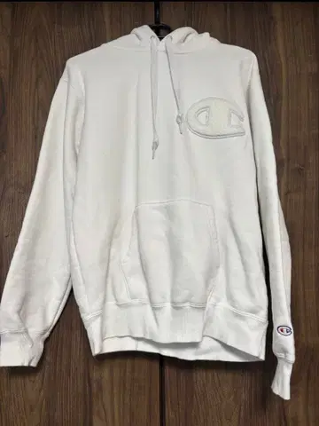Champion 화이트 후드티 L 사이즈