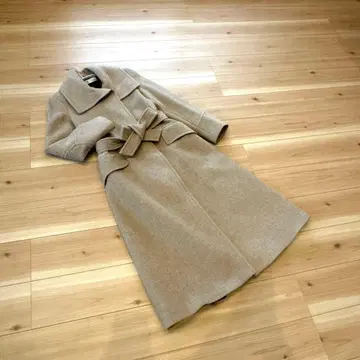 ZARA 마테코 울 베이지 롱 코트 허리 벨트 포함