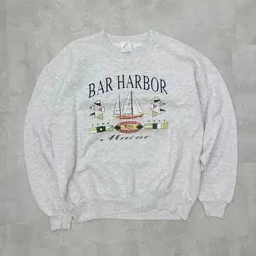 [ JERZEES ] 90s USA제 BAR HARBOR 그래픽 맨투맨