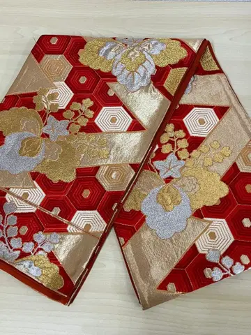 후쿠로 오비 꽃 거북이 등껍질 문양 포멀 축하