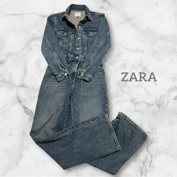 ZARA 데님 오버롤 블루