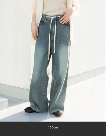 kBF^_^ 드로우 스트링 데님 팬츠