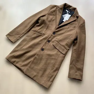 새상품 미사용 택 포함 브라운 카멜 체스터 코트 울 혼방