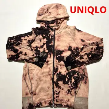 UNIQLO 유니클로 지퍼 후드티 블리치 가공 프레임 한정판 구제 의류