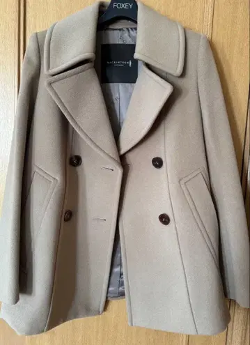 매킨토시 런던 캐시미어 혼방 더블 브레스트 피 코트