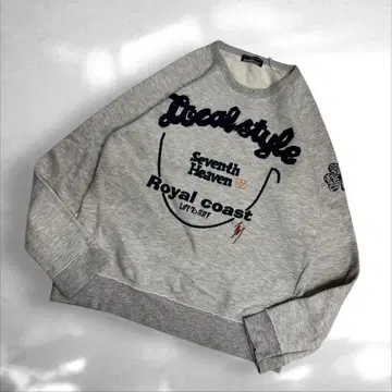 빔즈 로고 자수 맨투맨 트레이닝복 속기모 그레이 프린트 M ( D1