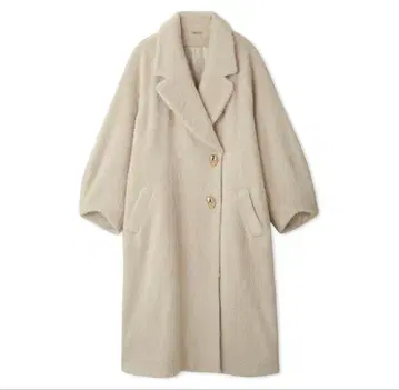 SNIDEL 샤기 롱 코트 BEG 스나이델 [ 무료배송 ]