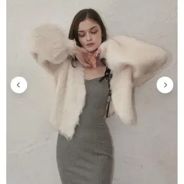 이론 yilon SHAGGY DROP CARDIGAN 아이보리