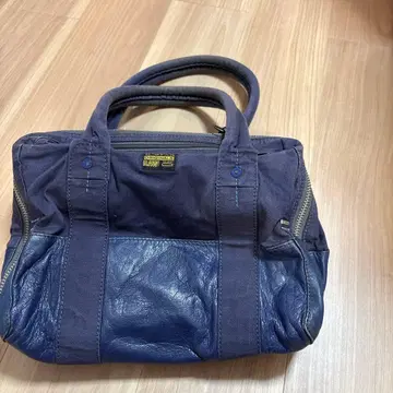 지스타로우 네이비 토트백 캔버스 가죽