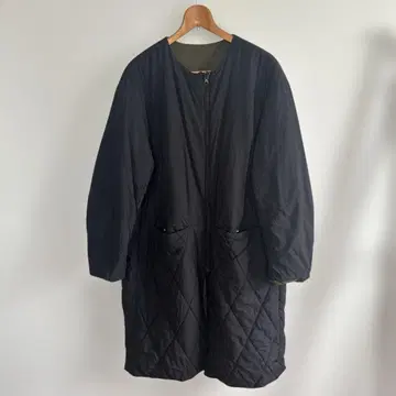 SHIPS 리버서블 충전솜 코트 네이비