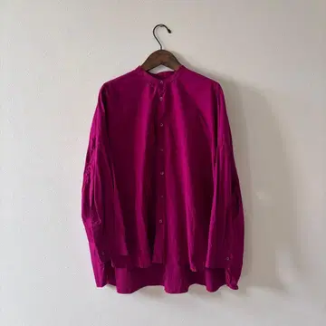 yuni/코튼 캐치 와셔 와이드 블라우스