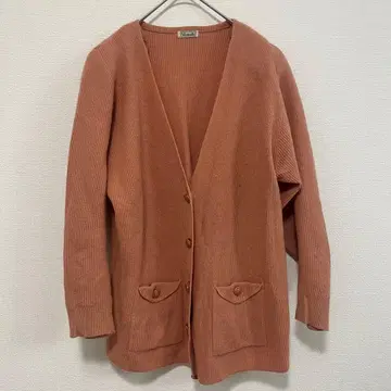 Ventecillo 리브 니트 가디건 핑크 M~L 어깨 패드 포함