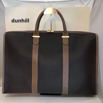 던힐 dunnil PVC/가죽 다크 그레이 보스턴 백