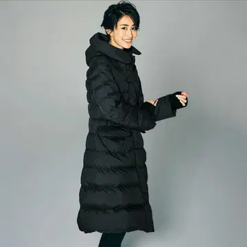 UNIQLO+J 울트라 라이트 다운 후디드 코트 다운 코트 블랙 M