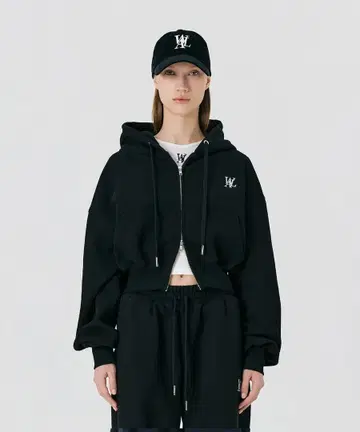 WOOALONG 크롭 후드티 한국