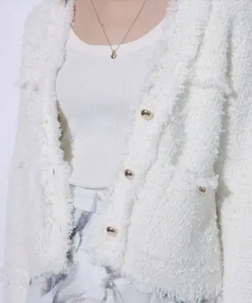 Apuweiser-riche 라메 트위드 니트 자켓