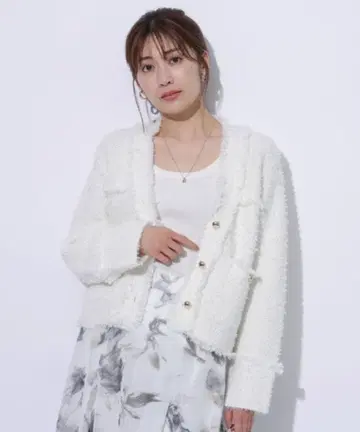 Apuweiser-riche 라메 트위드 니트 자켓