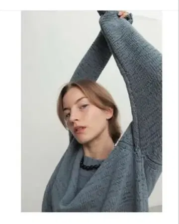 [ 새상품급 ] monoha 24SS 니트 스카이블루 블루 모노하