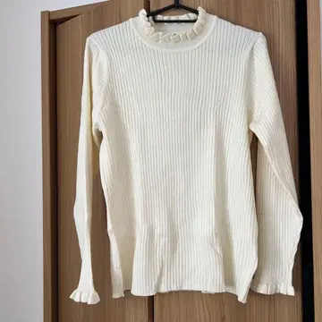 흡습 발열 ] 웜 니트 프릴 넥 풀오버