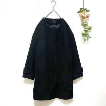 새상품급 [ JEANASIS ] 지나시스 노카라 코트 블랙 (F)