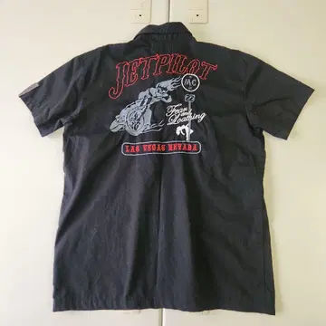 JETPILOT 반팔 워크 셔츠 블랙