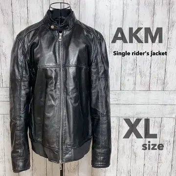 AKM 램 가죽 자켓 남성용 XL 블랙 라이더 블루종