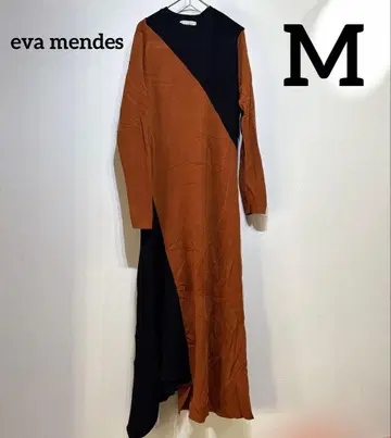 eva mendes [ M ] 롱 니트 원피스 롱 원피스 니트