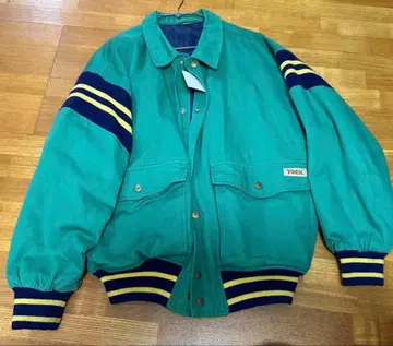 70s 그린 컬러 점퍼 퀼팅 레트로