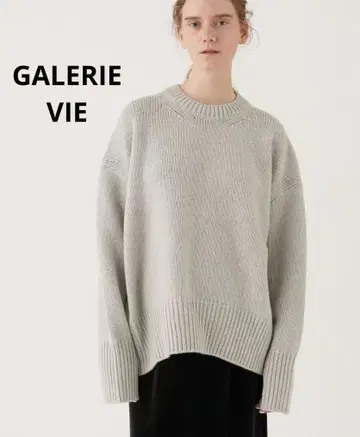 갤러리 비 파인 울 크루넥 풀오버 니트 그레이 계열