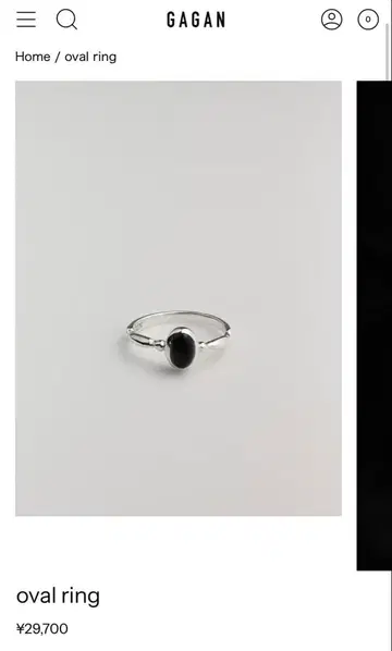 gagan oval ring 오닉스 실버