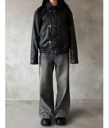 파이어맨 자켓 가죽 짧은 기장