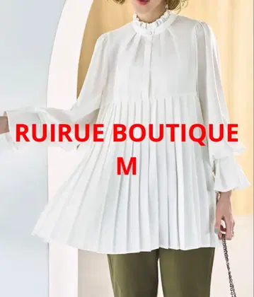 RUIRUE BOUTIQUE 플리츠 풀오버 블라우스 M