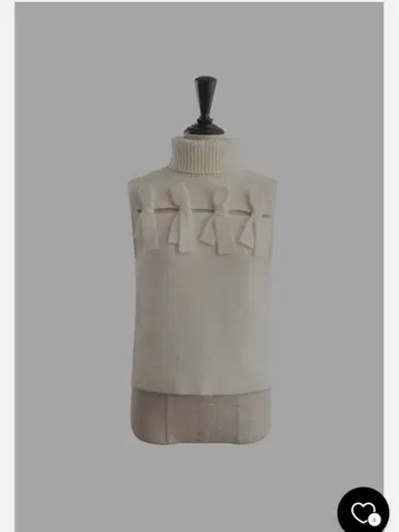 sheller sleeve less ribbon slit knit