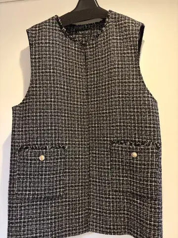 INDIVI L 트위드 슬리브리스 베스트 13호