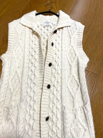 McDevitt 1846 니트 베스트 싸개 버튼