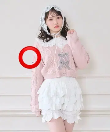 Honey Cinnamon 하트 비쥬 숏 가디건