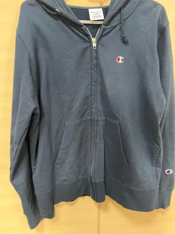 Champion 네이비 집업 후드티