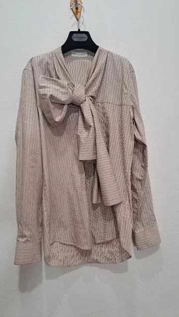 Dries Van Noten 리본 포함 스트라이프 셔츠