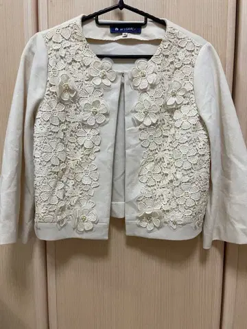 M's gracy 플라워 레이스 펄 가디건