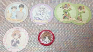 카드캡터 사쿠라 사쿠라 유에 설토&도오야 샤오랑 자수 캔뱃지 코스터