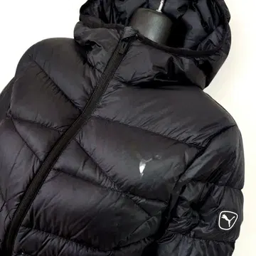 eq5 PUMA 블랙 다운 자켓 후드티 경량 여성용 L