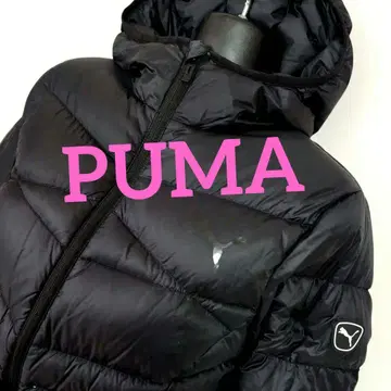 eq5 PUMA 블랙 다운 자켓 후드티 경량 여성용 L