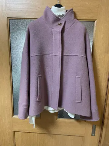 LOUNIE 스탠드 카라 자켓 뉴앙스 핑크 가을 컬러