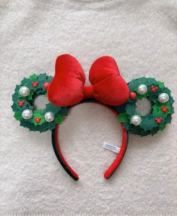 디즈니 크리스마스 2024 머리띠 크리스마스 리스 리본