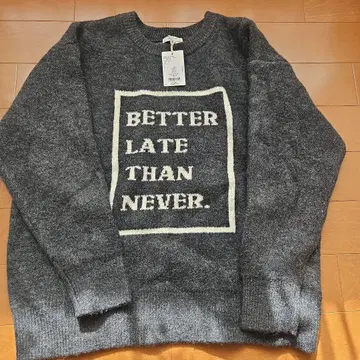 미사용 새상품 베이플로우 jq 로고 니트