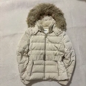 ZARA 다운 화이트 아이보리