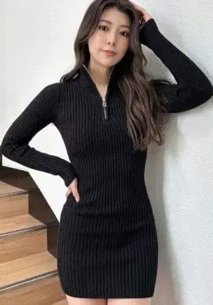 GYDA 니트 원피스 블랙