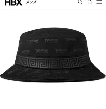 HUF X THRASHER 블랙 버킷 햇