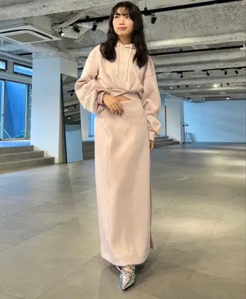 새상품 LILY BROWN 본딩 후디 세트 아이보리 릴리 브라운