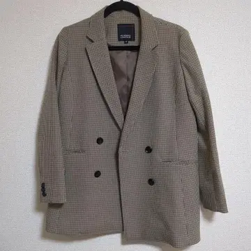 가격 협상 가능 HK WORKS LONDON 체크 무늬 더블 자켓 M